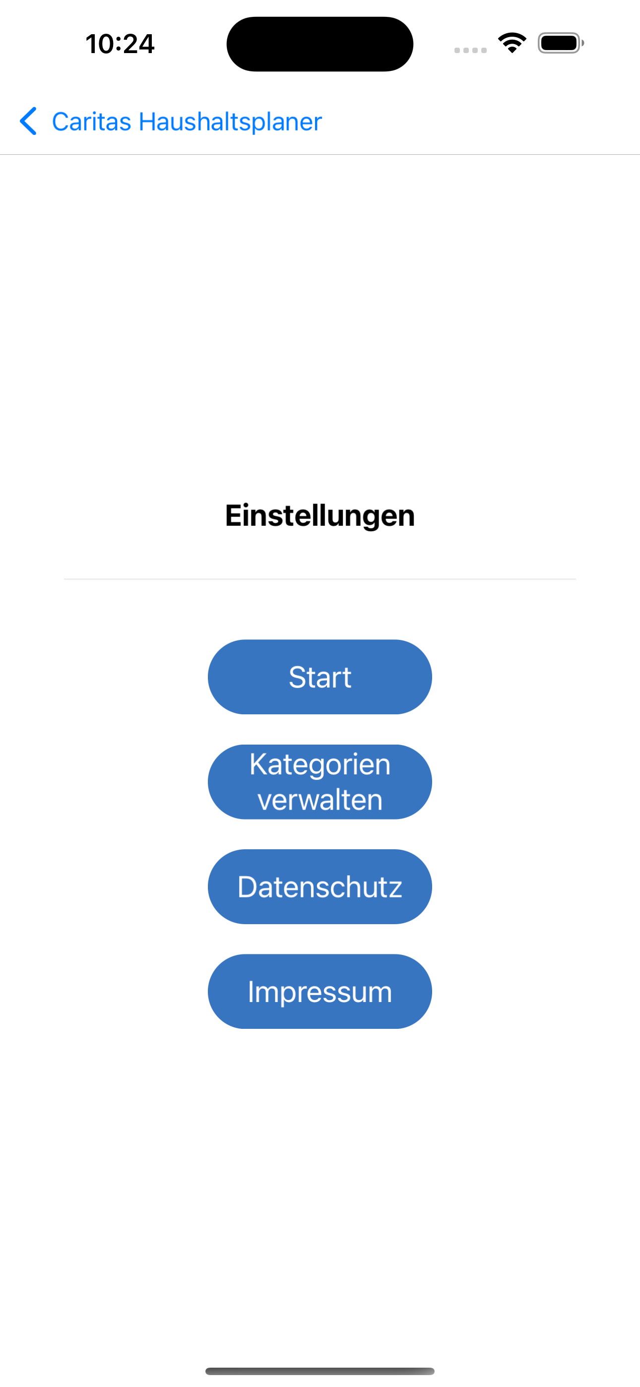 Caritas Haushaltsplaner
