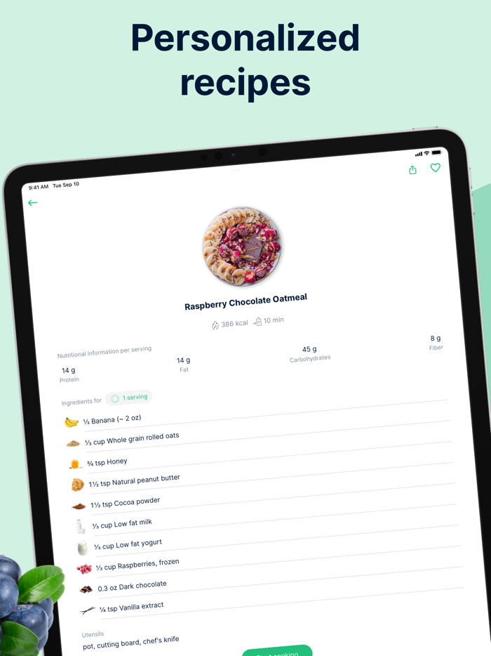 feastr Meal Plan and Recipes