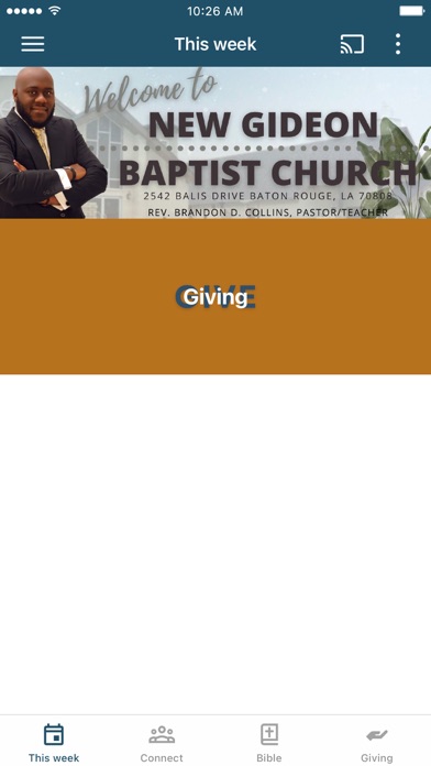 New Gideon Baptist Church Screenshot