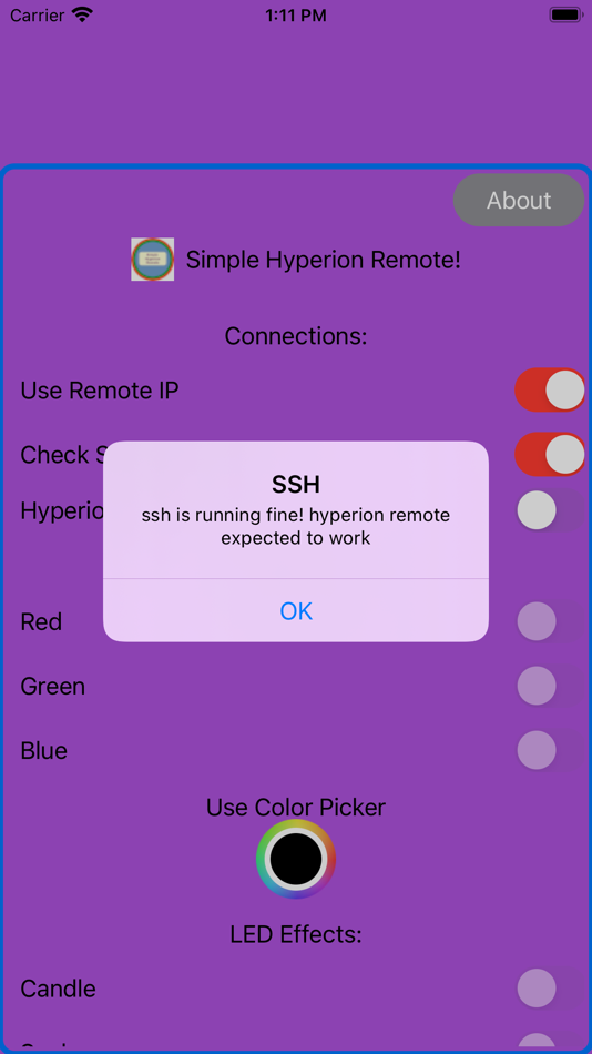 #3. Simple Hyperion Remote (iOS) 来自: Helbert Vicedo