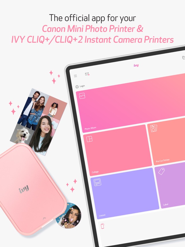 Canon Ivy Mini Photo Printer Made for iPhone iPad Includes USB & Photo  Paper NEW