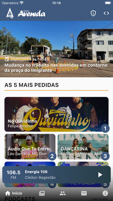 Rádio Avenida FM 106.5 Screenshot