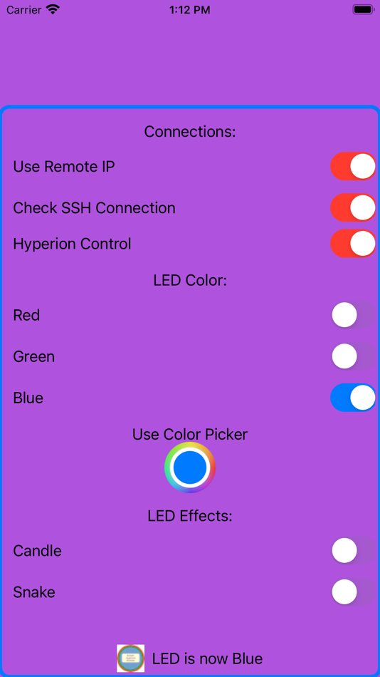#1. Simple Hyperion Remote (iOS) 来自: Helbert Vicedo