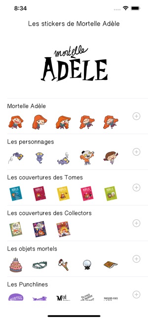 Stickers Mortelle Adèle dans l'App Store