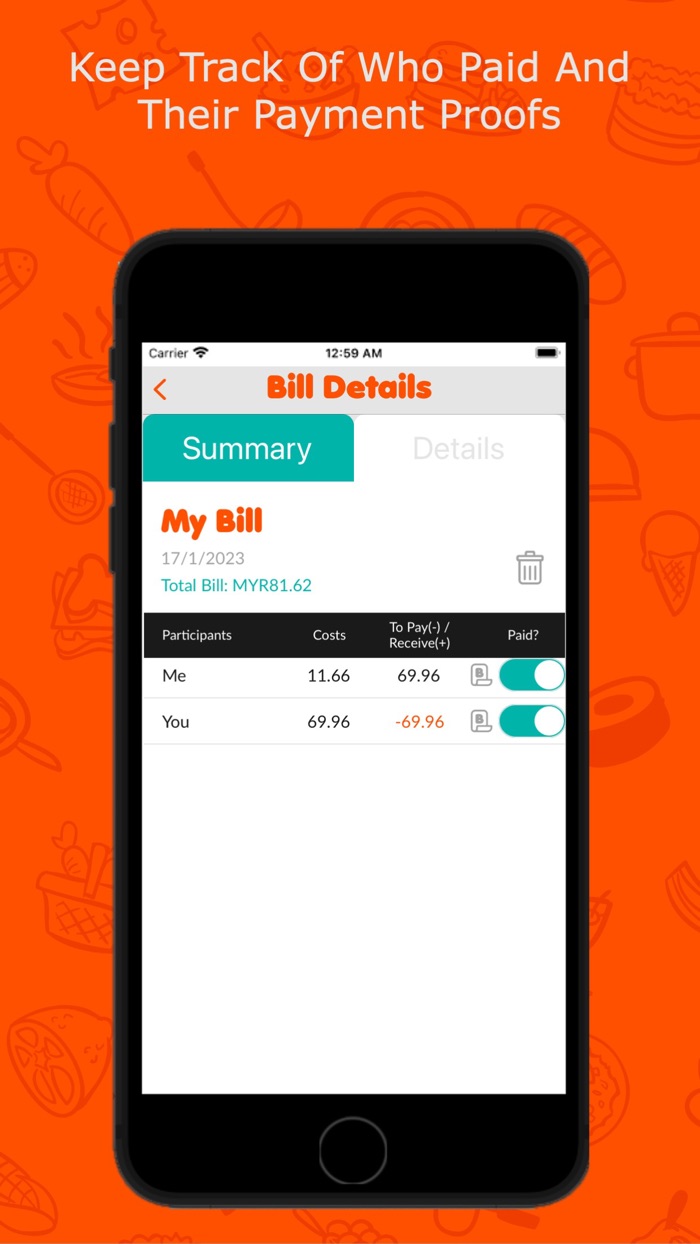Leasy App - Bill Splitter