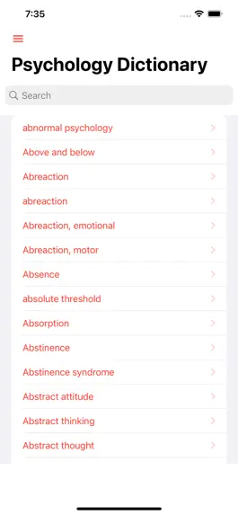 Game screenshot Psychology Dictionary Offline mod apk