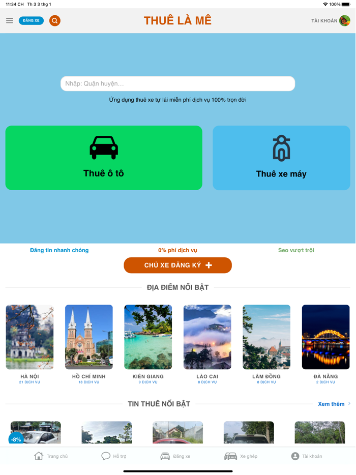 Thuê xe tự lái - Thuê là mê