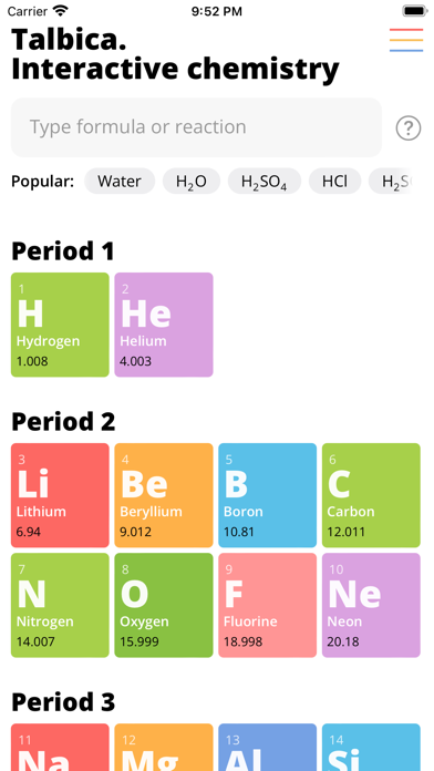 Talbica 3: Periodic Table Screenshot