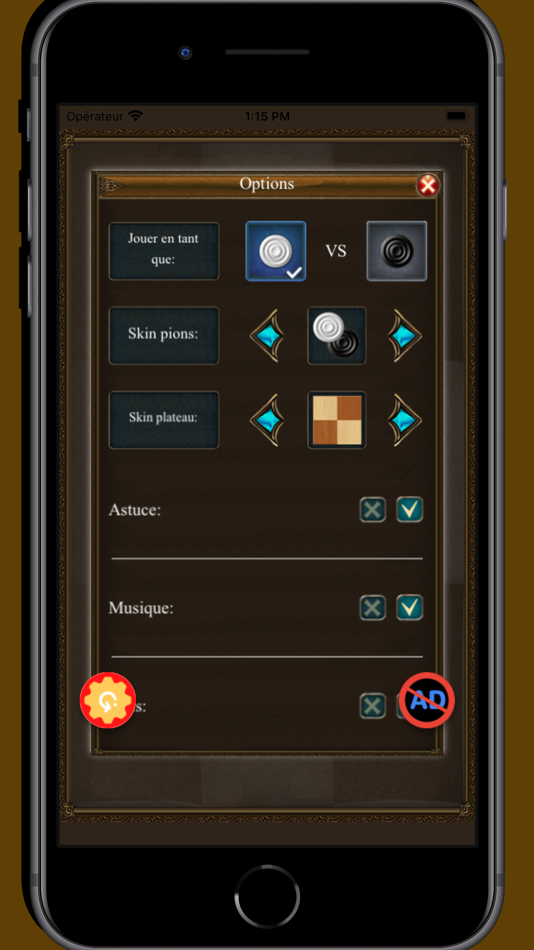#6. Checker game : checkers deluxe (iOS) 由: SEYDOU BERTHE