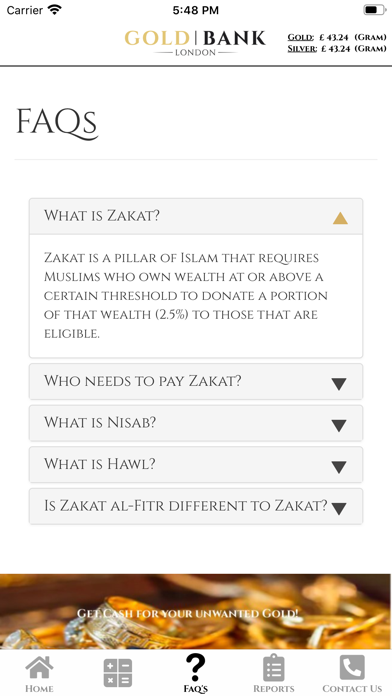 Zakat calculator-Gold & Silver Screenshot