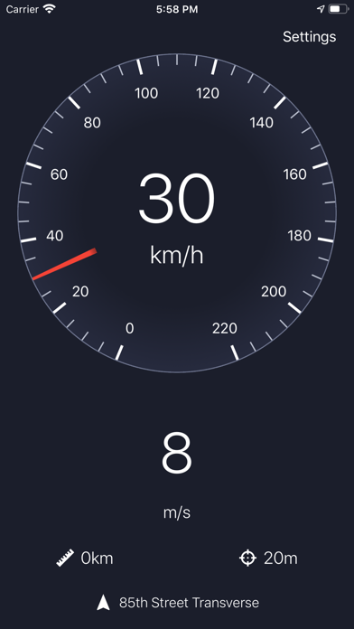 Screenshot #1 pour GPS Speedometer・Speed Tracker