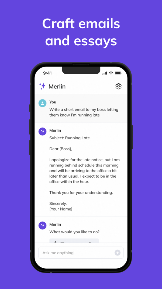 #9. Merlin AI - Chatbot Assistant (iOS) 由: DogTown Media, LLC