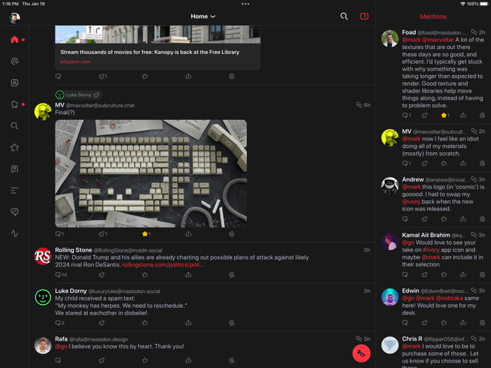 Ivory for Mastodon by Tapbots