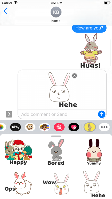 Screenshot #2 pour Bunny Rabbit Stickers