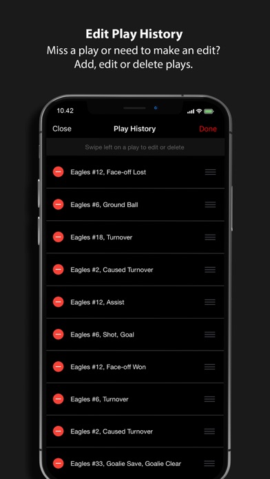 LaxTrak - Lacrosse Game Stats Screenshot