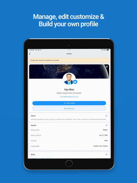 Jobs.af iPad screenshot 7 - Business app