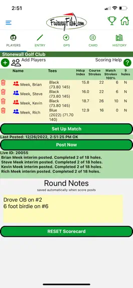 Game screenshot FairwayFiles Golf Scorecard mod apk
