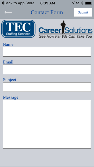 TEC Staffing Services Screenshot