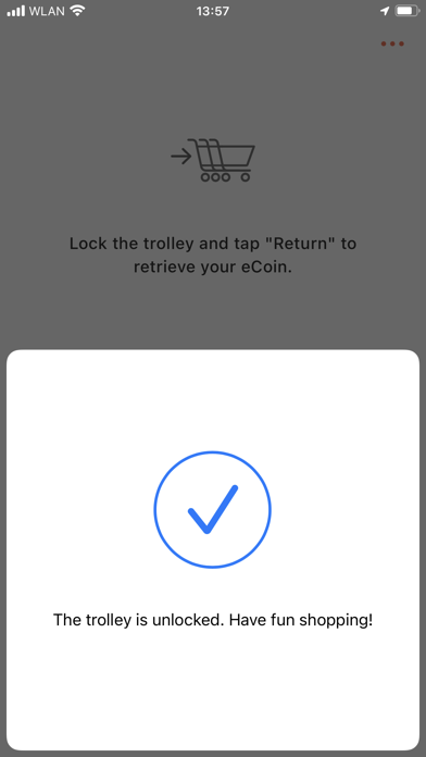 eCoin trolley token Screenshot