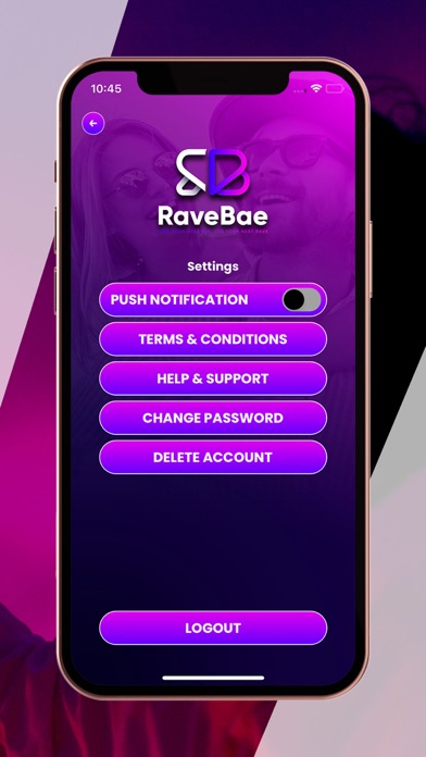RaveBae App Screenshot