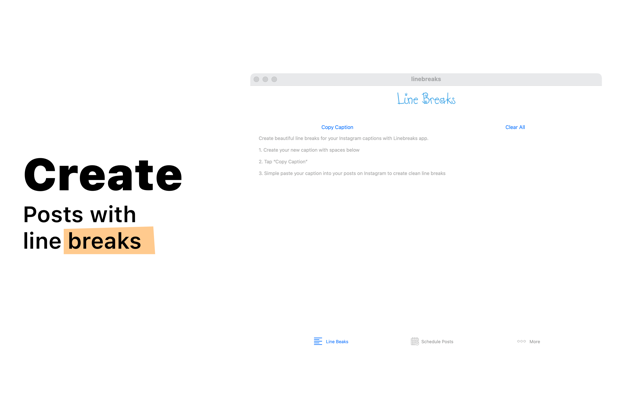 ‎Line Breaks for Social Posts Screenshot