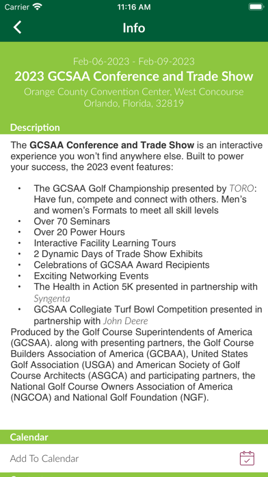 GCSAA Conference & Trade Show screenshot 3