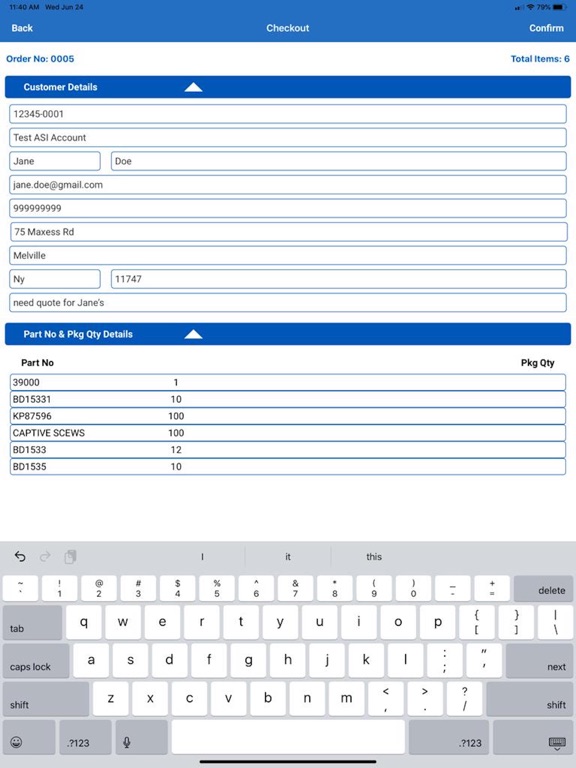 ControlPoint ASI iPad screenshot 3 - Shopping app