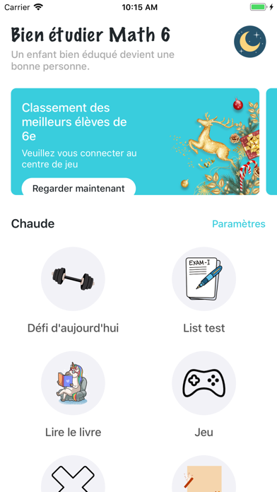 Screenshot #1 pour Maths 6e - Cours & Quiz