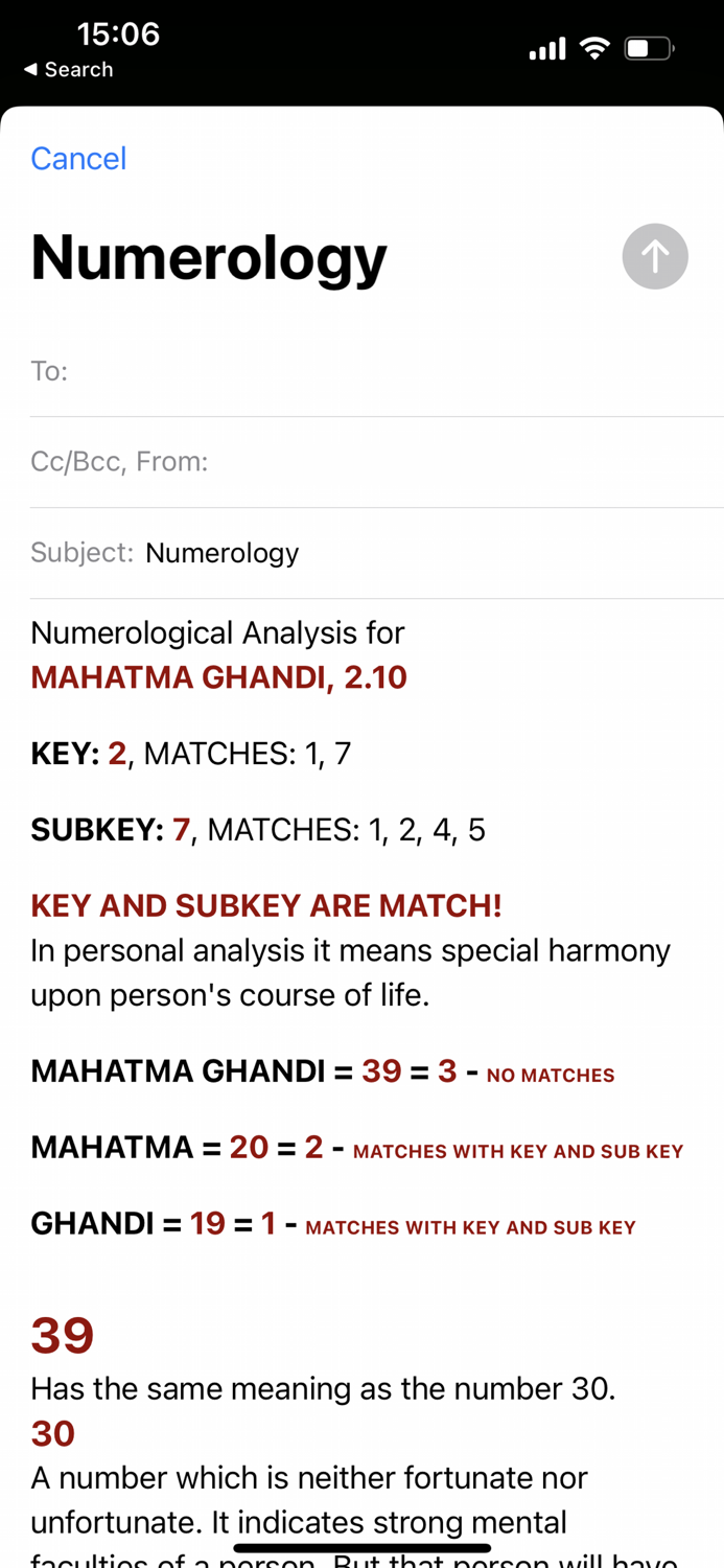 Numerology App