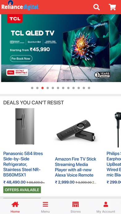 Reliance Digital Shopping App Screenshot