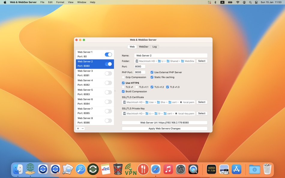 Web & WebDav Server - 1.1 - (macOS)