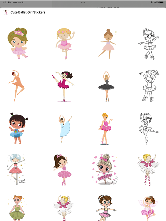 Screenshot #4 pour Cute Ballet Girl Stickers