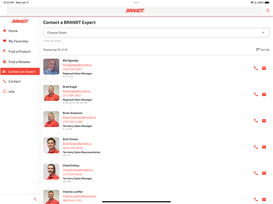 BRANDT Ag Product Finder iPad screenshot 7 - Business app