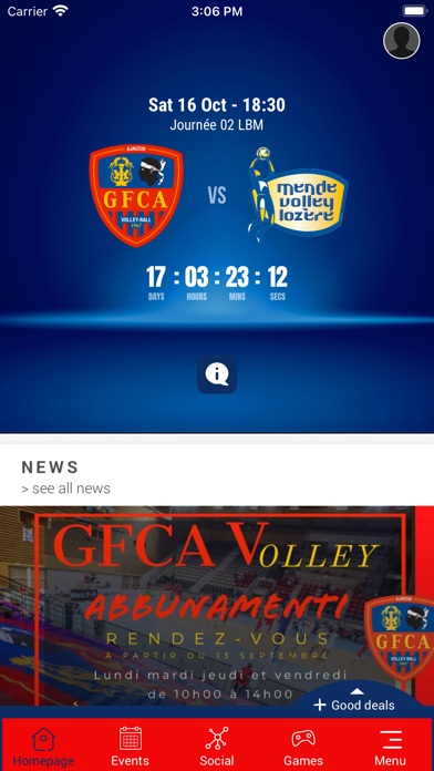 Screenshot #1 pour GFCA Volley-Ball