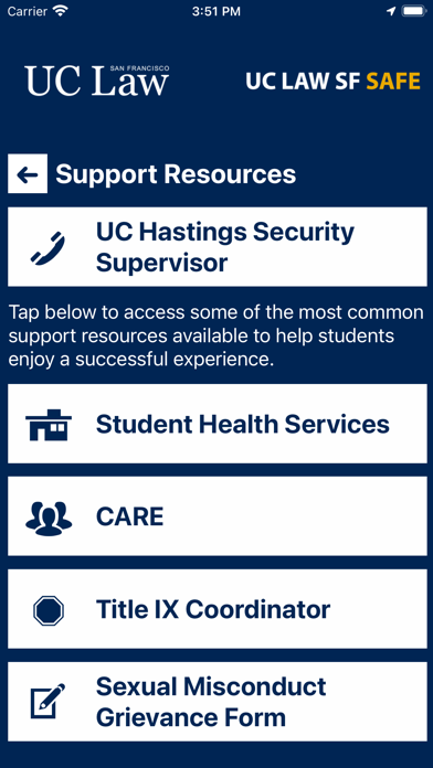 UC Law SF Safe Screenshot