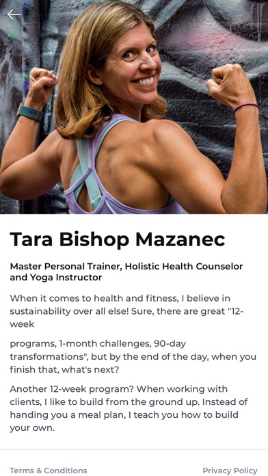 Tara Mazanec Wellness Screenshot