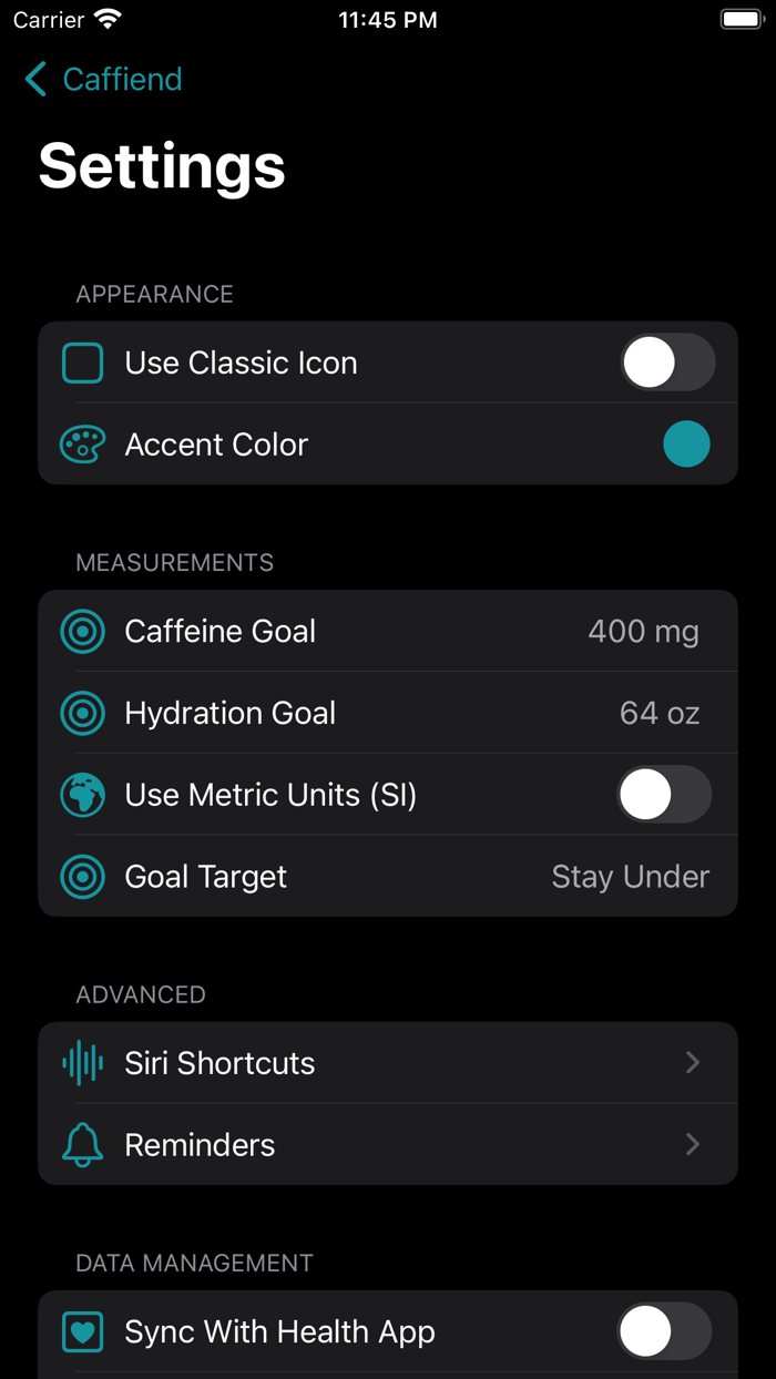 Caffiend - Caffeine Tracker