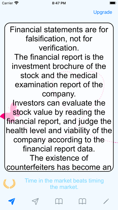 financial statement reading Screenshot