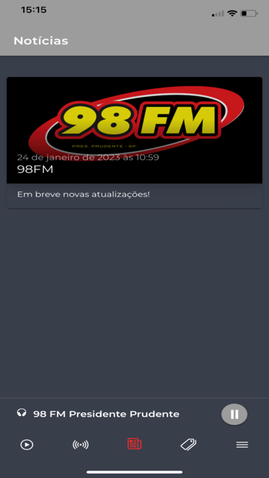 98 FM - Presidente Prudente Screenshot