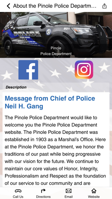 Pinole Police Department Screenshot
