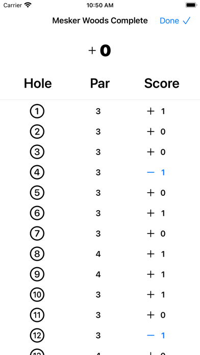 Disc Golf Score Tracker Screenshot