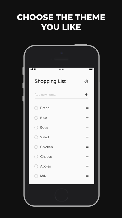 Minimalist Shopping List Screenshot