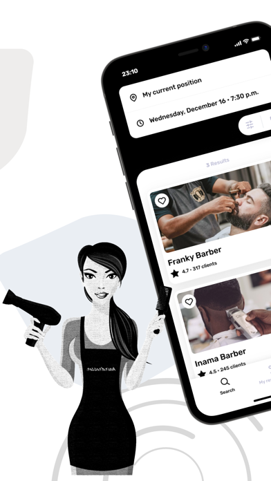 Takehair: book a hairdresser Screenshot