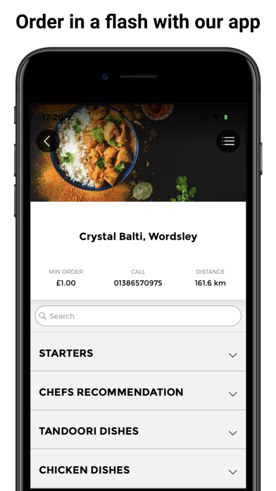 Crystal Balti, Wordsley App Screenshot