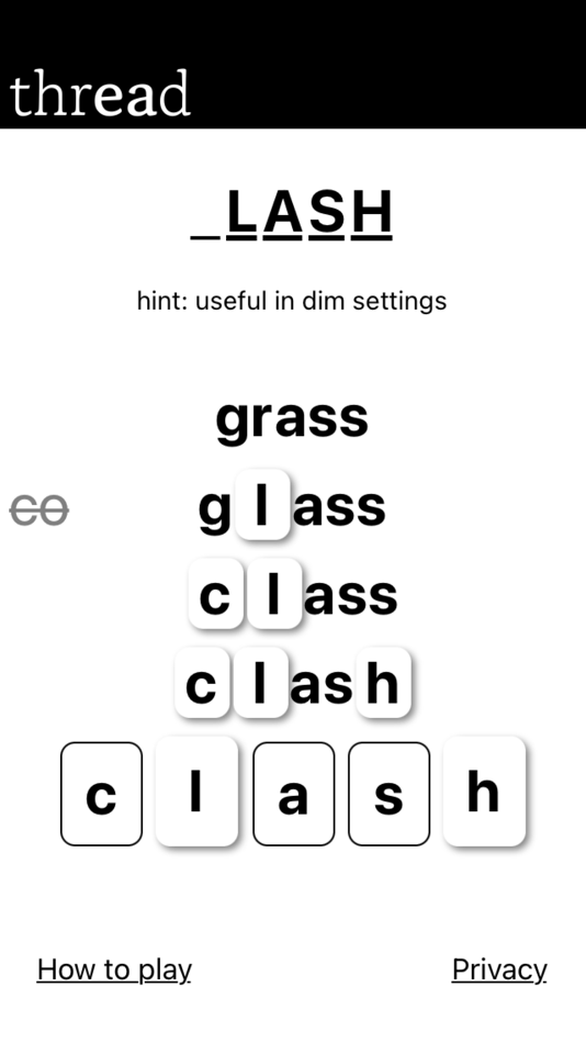 #2. Thread - A Word Game (iOS) 由: Christopher Regan