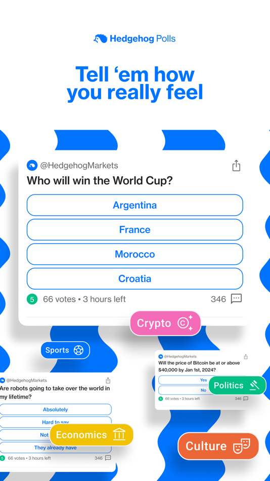 #1. Hedgehog Polls (iOS) 由: Hedgehog Markets
