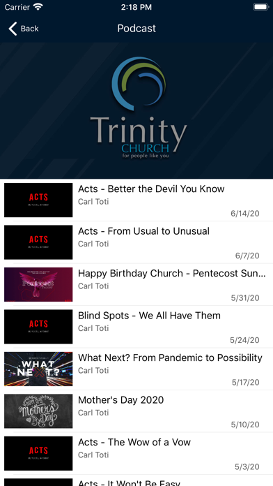 Trinity Church Lubbock, Texas Screenshot