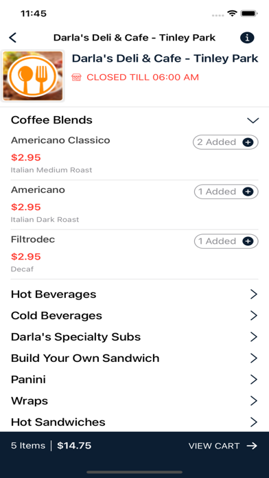 Darla's Deli & Cafe Screenshot
