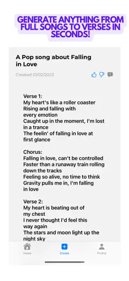 Game screenshot SongWrite: Generate Lyrics apk