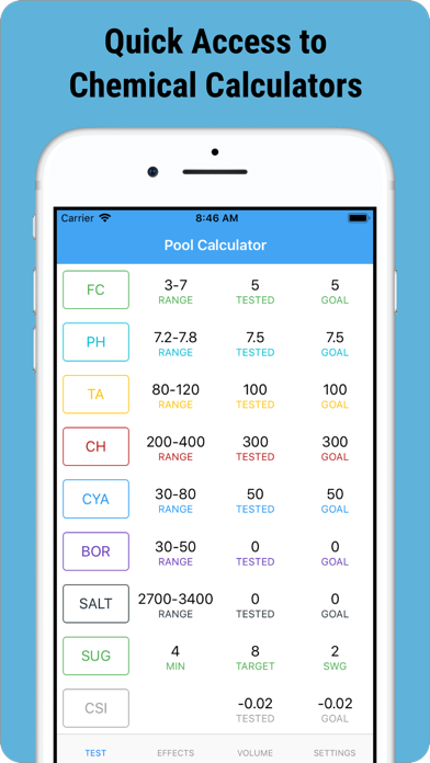 Pool-Calculator Screenshot